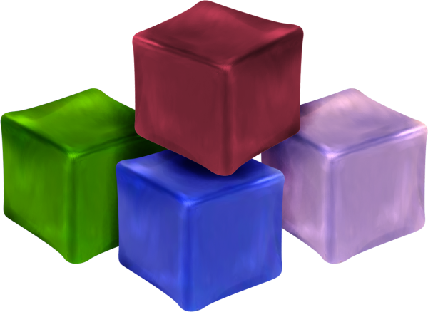 Кубики на прозрачном фоне