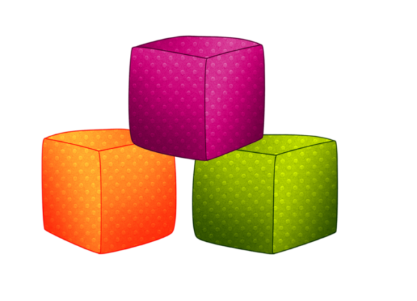 Дети с кубиками вектор