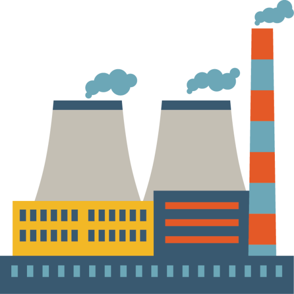 Промышленность на белом фоне