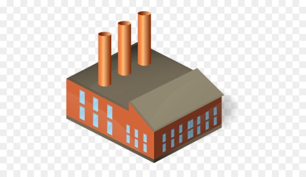 Заводик на прозрачном фоне