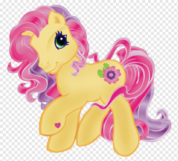 Пони розовая с желтым