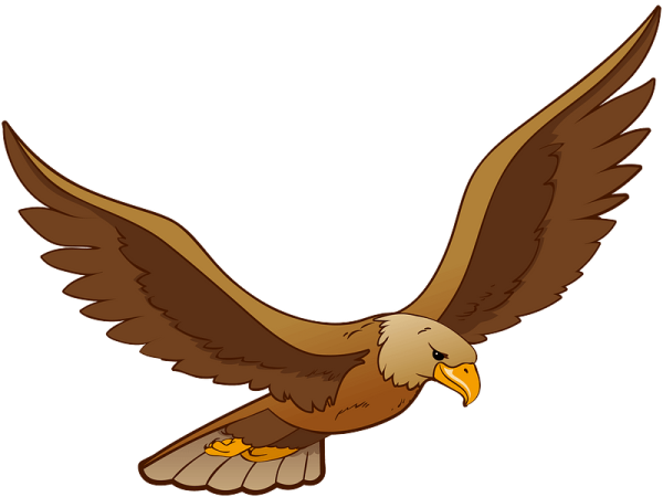 Орел мультяшный на прозрачном фоне