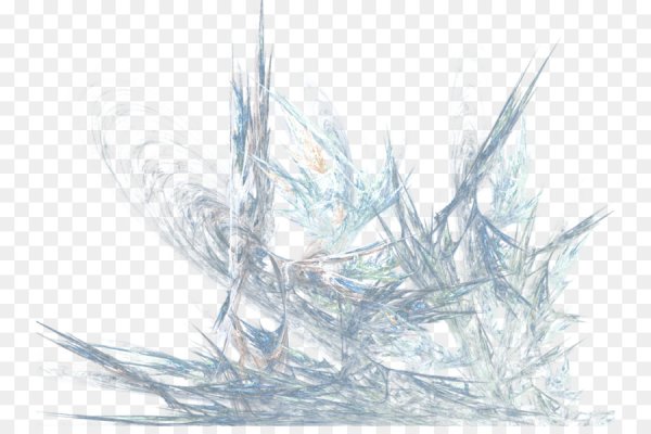 Морозные узоры на прозрачном фоне