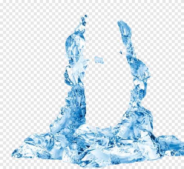 Глыбы льда на прозрачном фоне