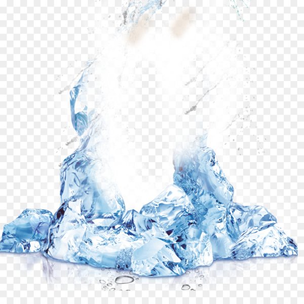 Лед на белом фоне