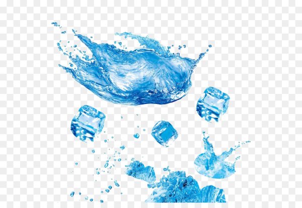 Кубики льда брызги