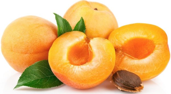 Абрикос на белом фоне