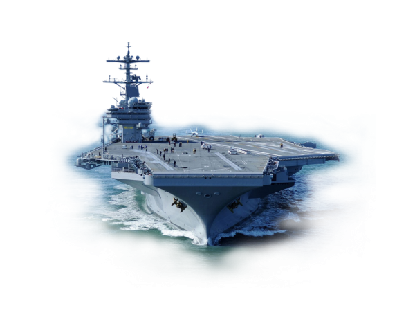 Военный корабль на прозрачном фоне