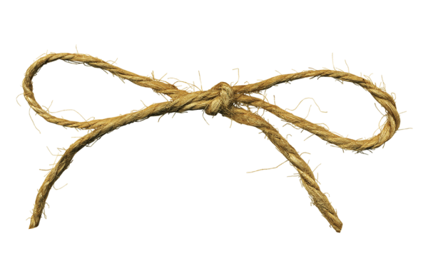 Верёвка джутовая на прозрачном фоне