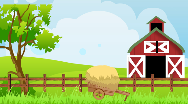 Ферма фон мультяшный