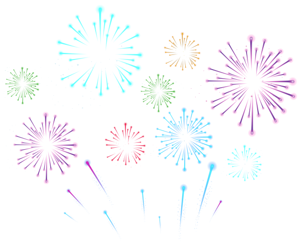 Фейерверк на белом фоне