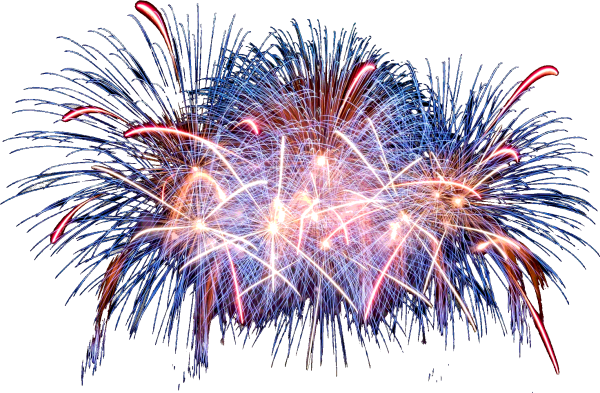 Фейерверк на белом фоне