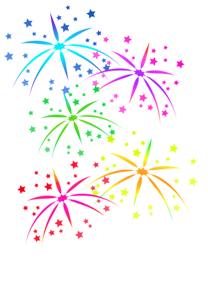 Салют на белом фоне