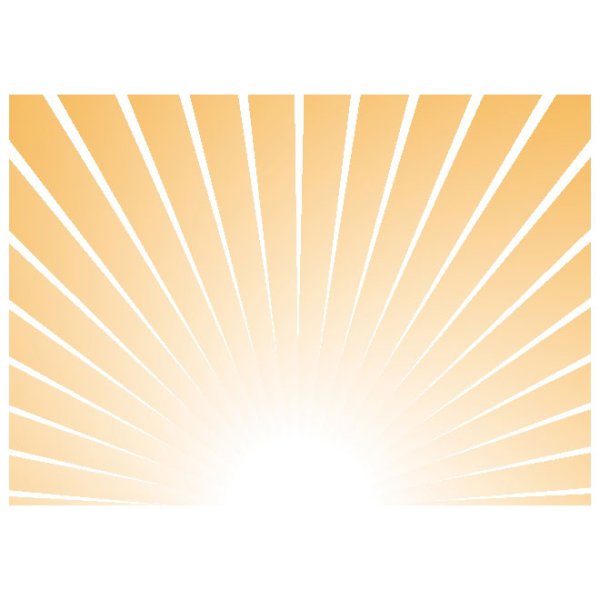 Восходящее солнце с лучами