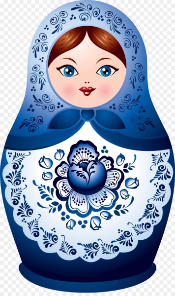 Матрёшка Гжель