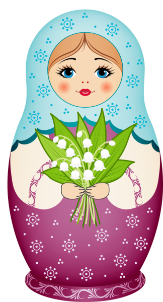 Матрешка цветная для детей