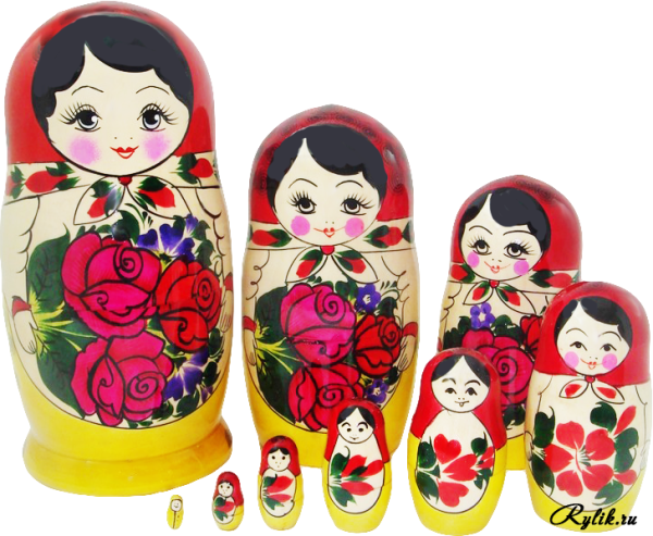 Матрешка без фона