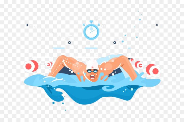 Пловец рисунок