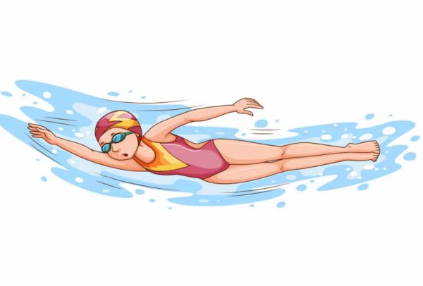 Пловец мультяшка