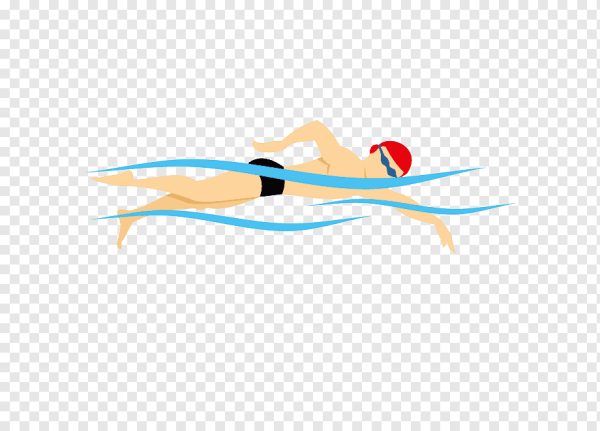 Плавание на белом фоне