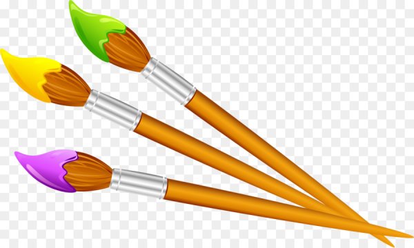 Краски с кисточкой