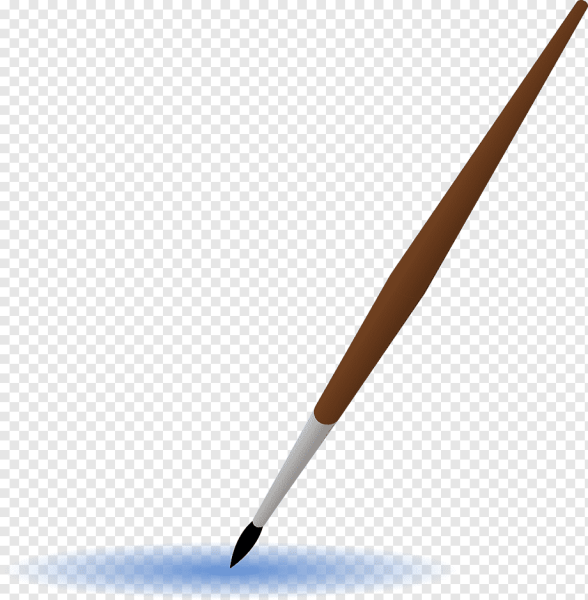 Палитра с красками и кистями