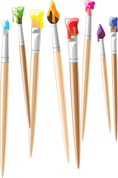 Кисть художественная на прозрачном фоне