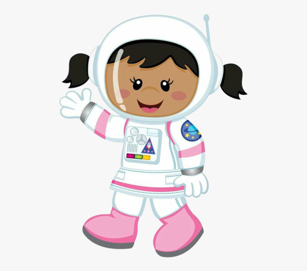 Космонавт на белом фоне для детей
