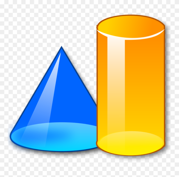 Геометрические фигуры на прозрачном фоне