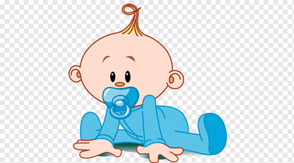 Ребенок с соской мультяшный