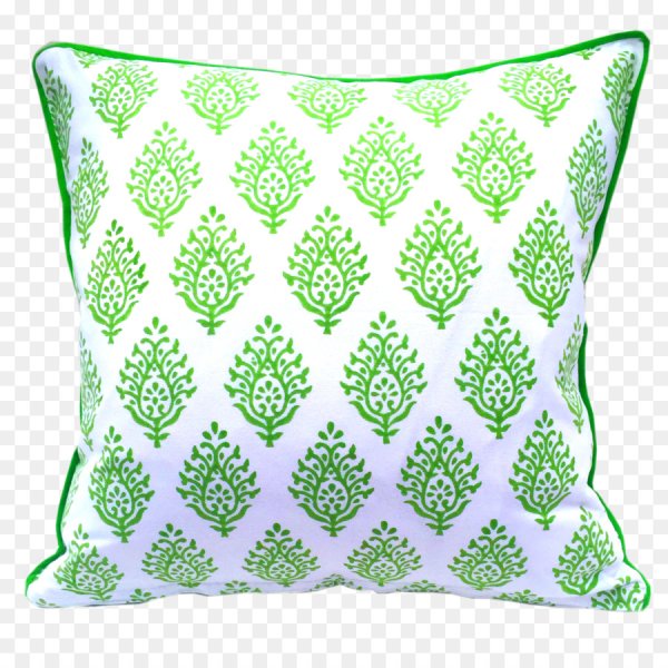 Зеленая подушка на прозрачном фоне