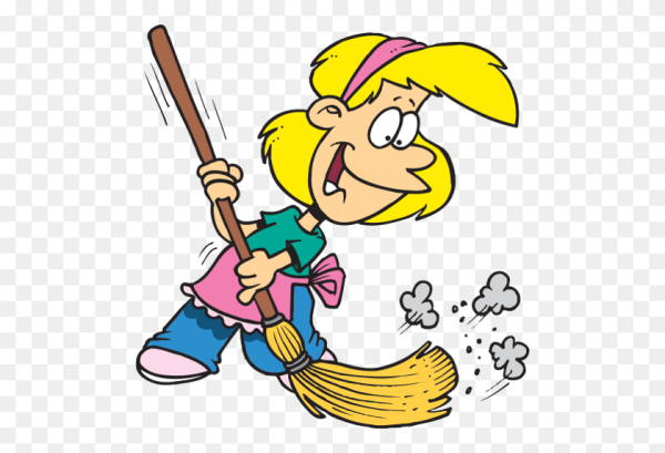 Уборка на прозрачном фоне