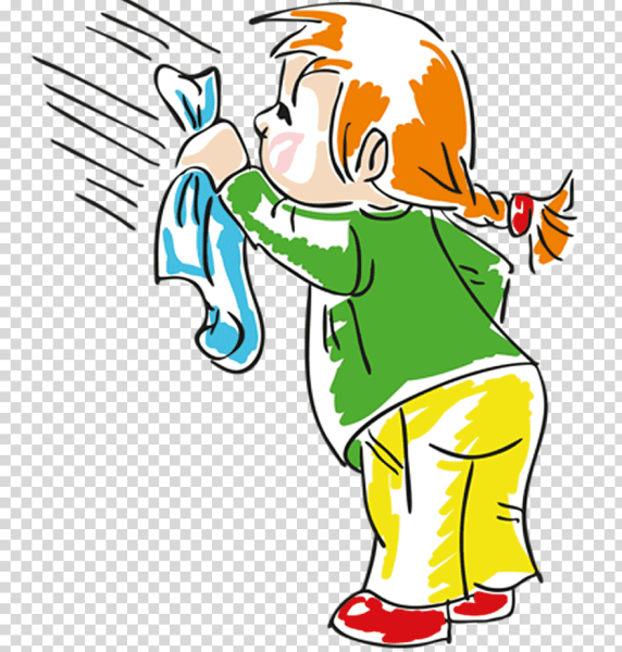 Уборка на прозрачном фоне