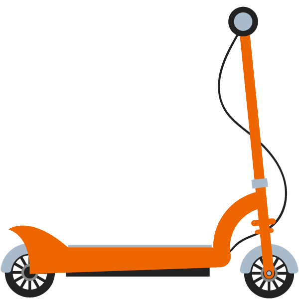 Самокат вектор сбоку