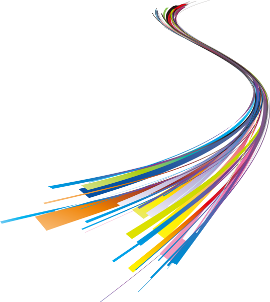 Разноцветные линии на прозрачном фоне