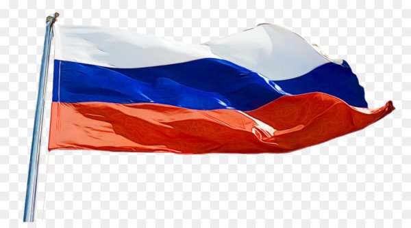Флаг РФ на флагштоке