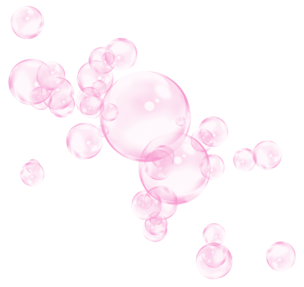 Розовые мыльные пузырьки