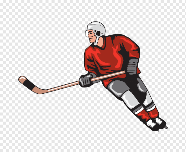 Хоккеист с клюшкой