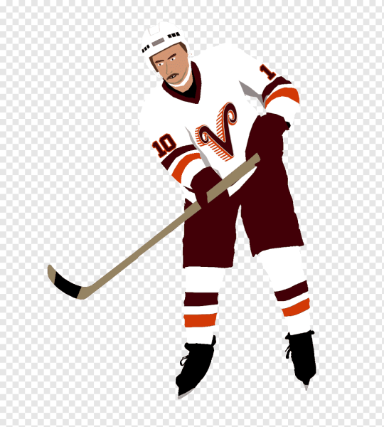 Хоккеист с клюшкой