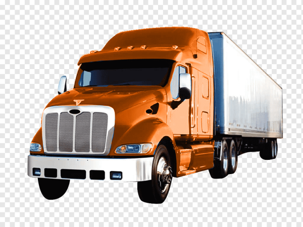 Грузовой автомобиль на белом фоне