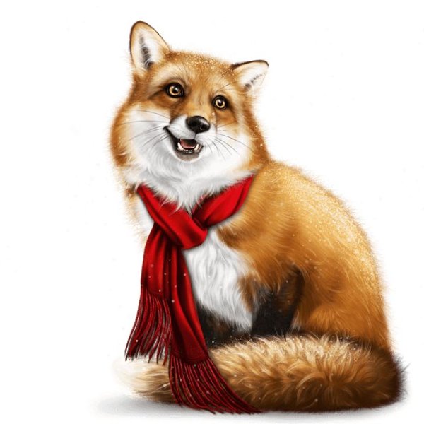 Лиса в шарфике