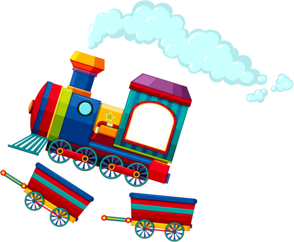 Паровоз с вагонами для детей