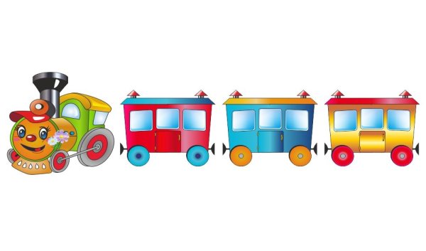 Паровоз с вагонами