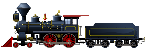 Паровоз с боку