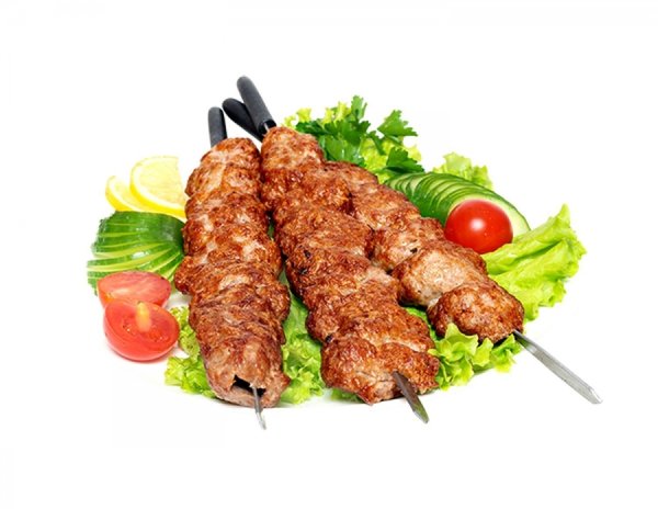 Шашлык на белом фоне