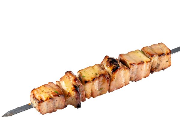Шашлык на белом фоне