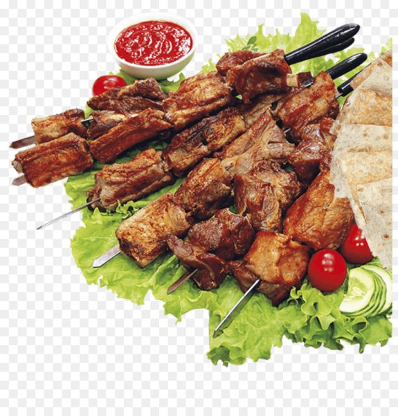 Шашлык на белом фоне