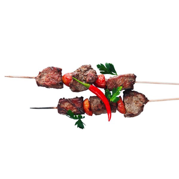 Шашлык на белом фоне