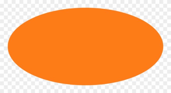 Овал оранжевый