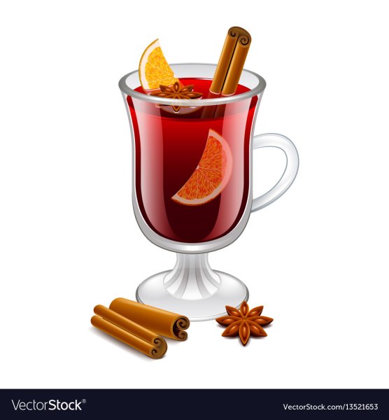 Бокал для глинтвейна вектор